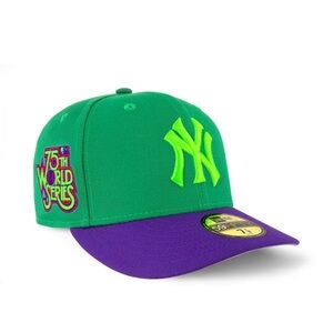 New Era 59Fifty Green and Purple Yankees Cap